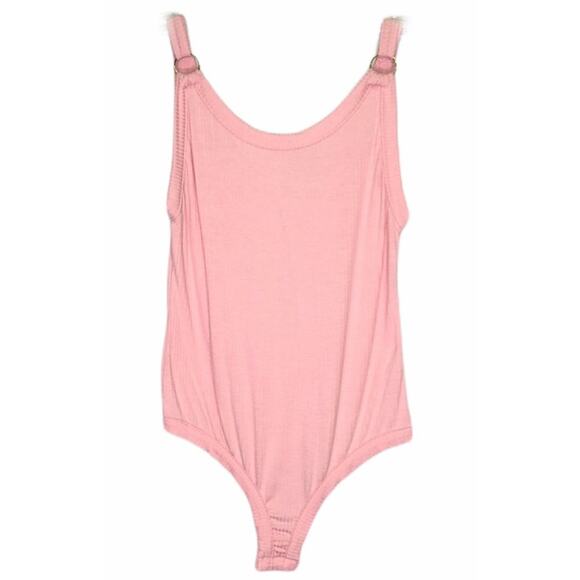 Free People Light Pink Ribbed Thong Bodysuit XS - Picture 4 of 4
